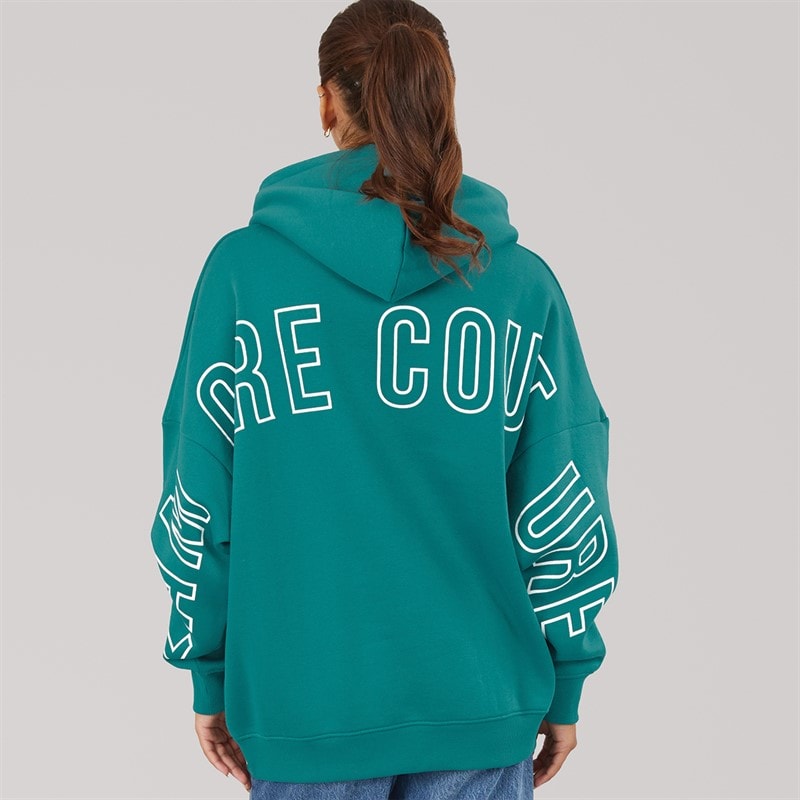 L'amore Couture Womens Norwalk Hoodie Teal - Image 3