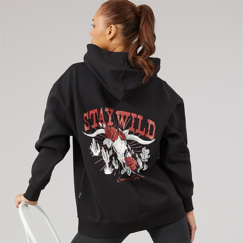 L'amore Couture Womens Soraya Hoodie Black - Image 1
