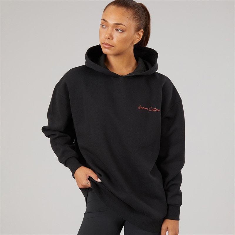 L'amore Couture Womens Soraya Hoodie Black - Image 2