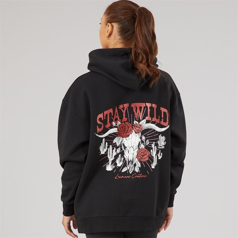 L'amore Couture Womens Soraya Hoodie Black - Image 3