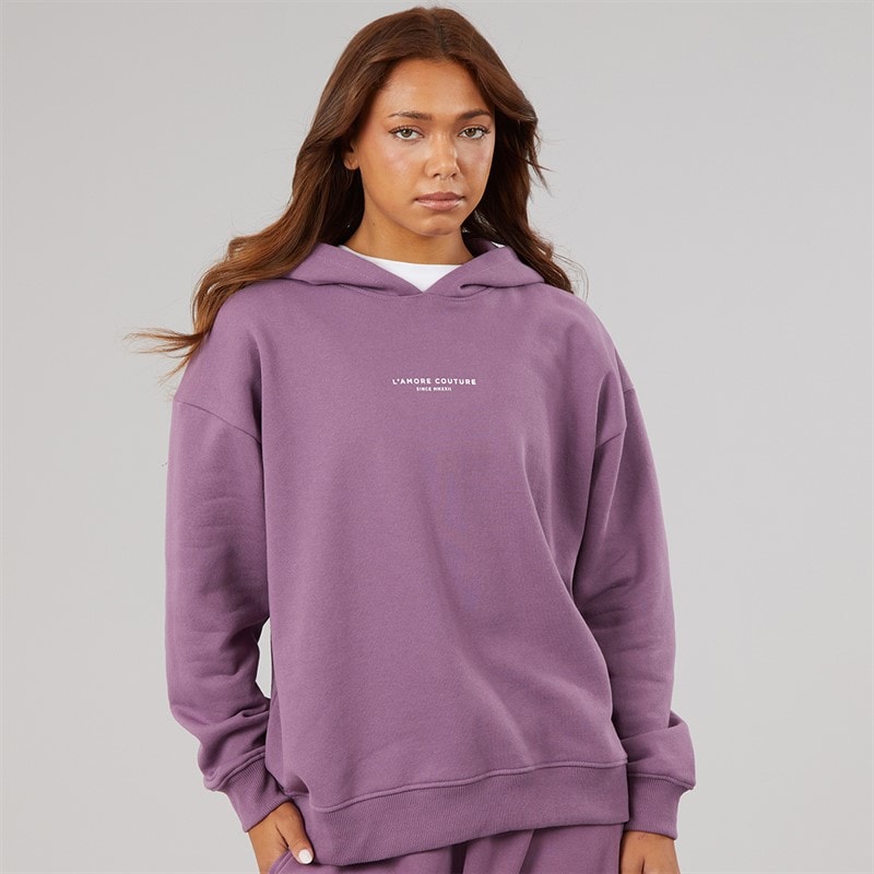 L'amore Couture Womens Nerida Hoodie Grape - Image 2
