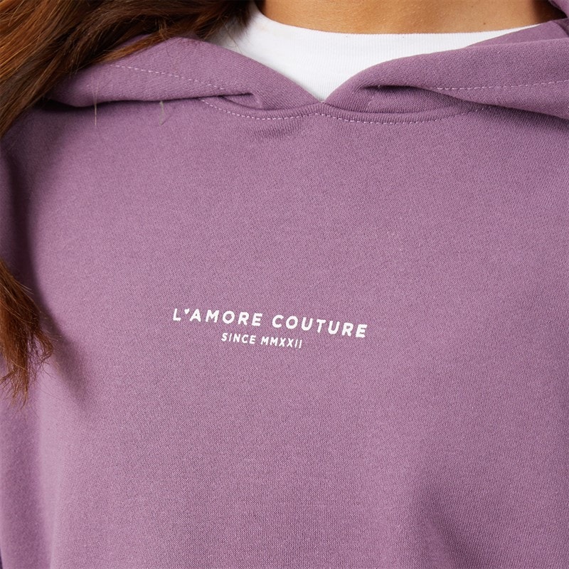 L'amore Couture Womens Nerida Hoodie Grape - Image 5