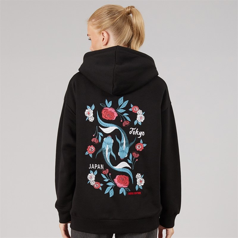 L'amore Couture Womens Tokyo Hoodie Black - Image 3