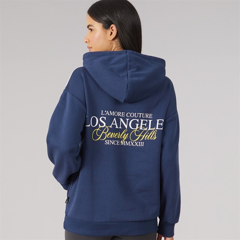 L'amore Couture Womens Waverley Hoodie Navy - Image 3