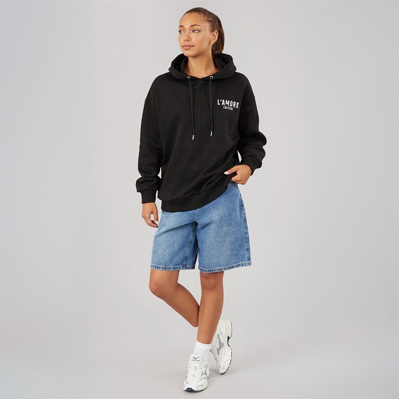 L'amore Couture Womens Aralyn Hoodie Black - Image 4