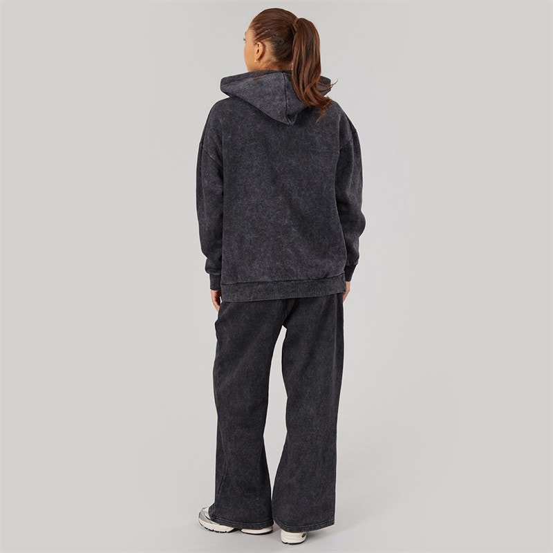 L'amore Couture Womens Benton Hoodie And Wide Leg Joggers Tracksuit Black - Image 2