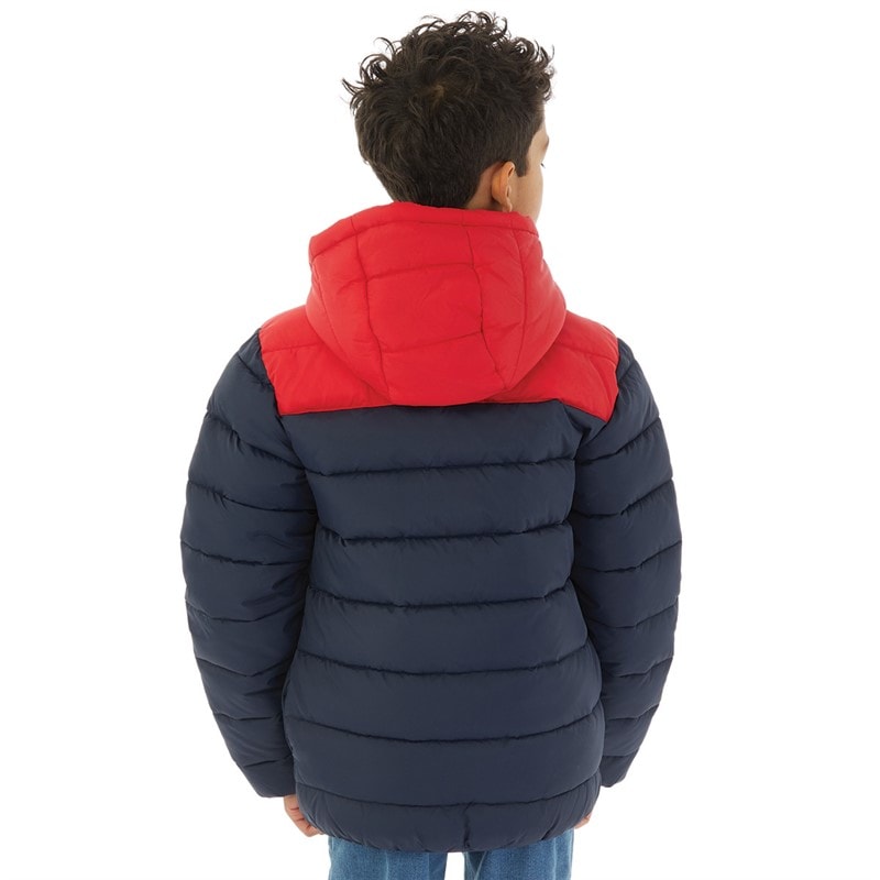 U.S. POLO ASSN. Boys Colour Block Yoke Puffer Jacket Navy Blazer - Image 2