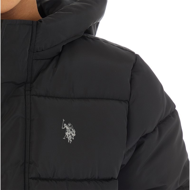 U.S. POLO ASSN. Boys Heavy Puffer Coat Black - Image 3