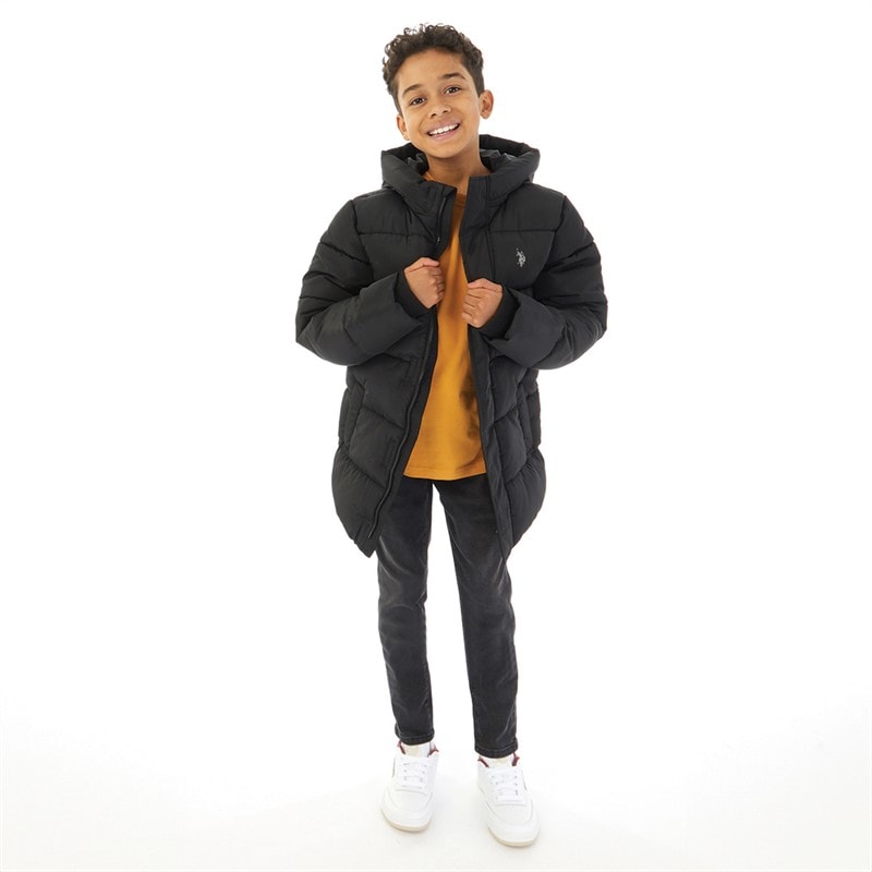 U.S. POLO ASSN. Boys Heavy Puffer Coat Black - Image 4