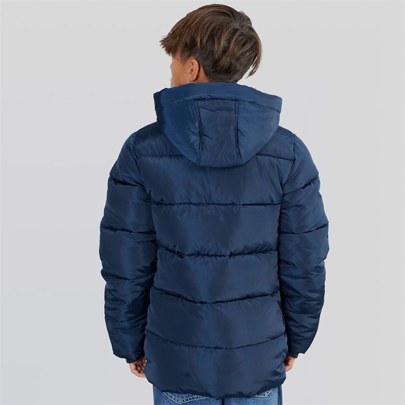 U.S. POLO ASSN. Boys Heavy Puffer Coat Navy Blazer - Image 2