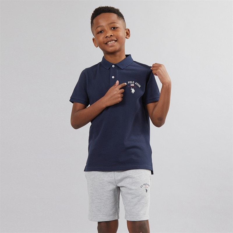 U.S. POLO ASSN. U.S. Polo Shirt ASSN. Boys Sport Graphic Polo Shirt & Short Set Navy Blazer - Image 1