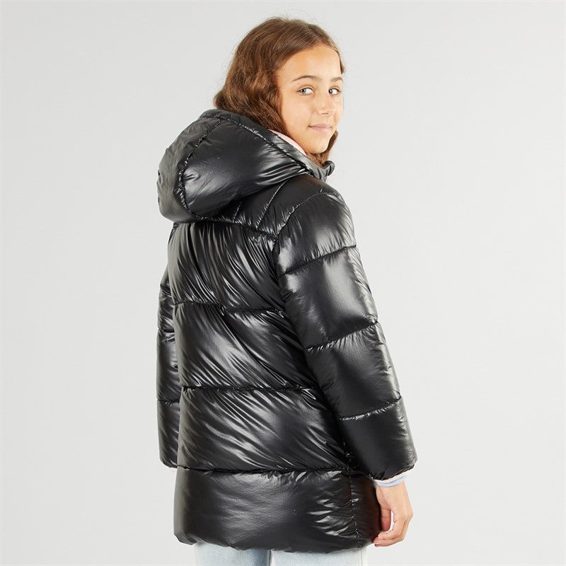 U.S. POLO ASSN. Girls Long Puffer Coat Black - Image 2