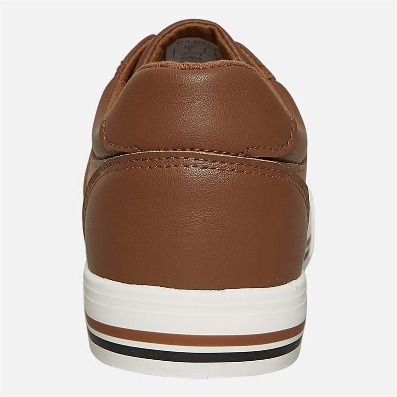 U.S. POLO ASSN. Mens Bobby PU Trainers Tan/Navy PU - Image 3