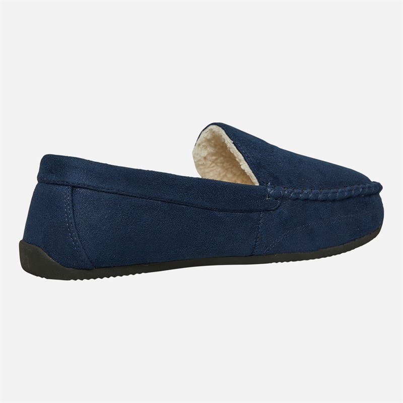 U.S. POLO ASSN. Mens Miky Moccasin Slippers Navy/Gold - Image 5
