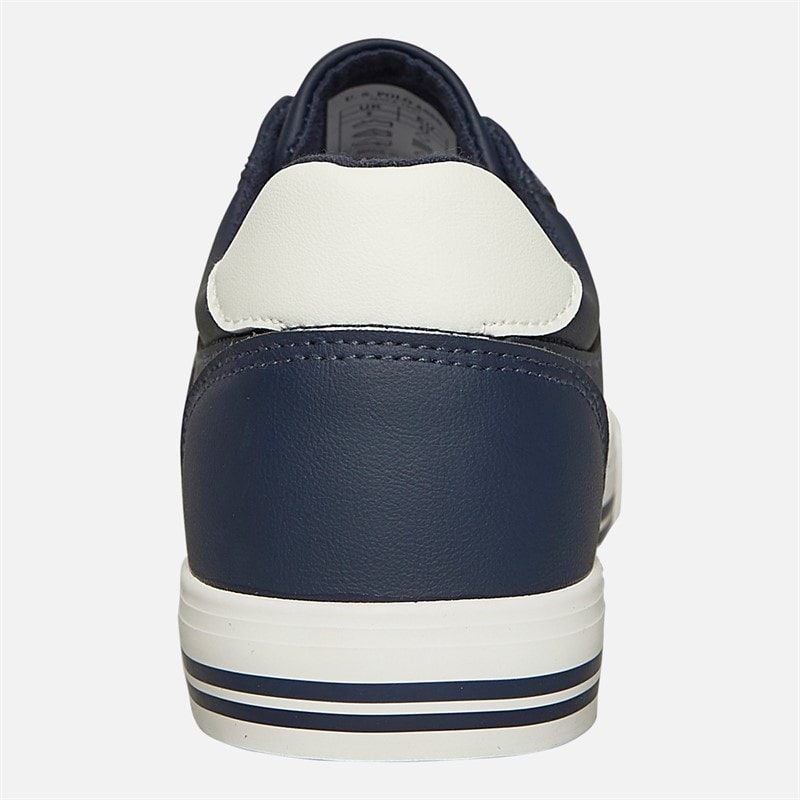 U.S. POLO ASSN. Mens Bobby PU Trainers Navy/White PU - Image 3