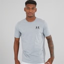 Under Armour Mens UA Sportstyle Left Chest Short Sleeve T-Shirt Steel Light Heather / Black