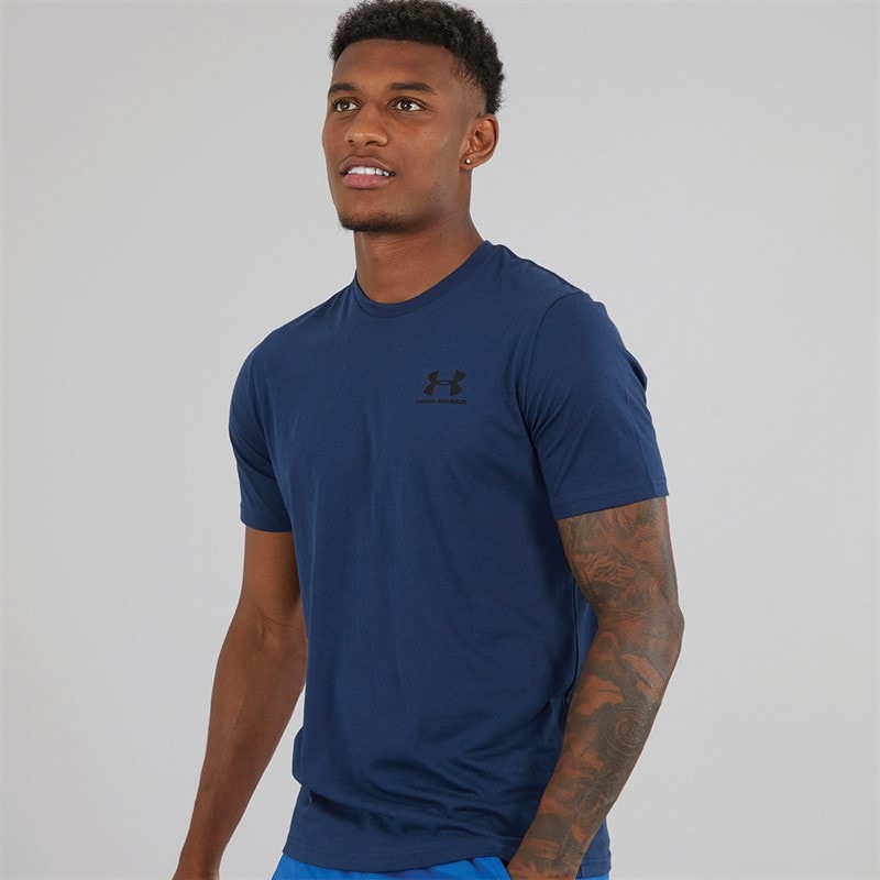 Under Armour Mens UA Sportstyle Left Chest Short Sleeve T-Shirt Academy/Black - Image 1