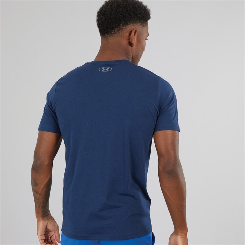 Under Armour Mens UA Sportstyle Left Chest Short Sleeve T-Shirt Academy/Black - Image 2