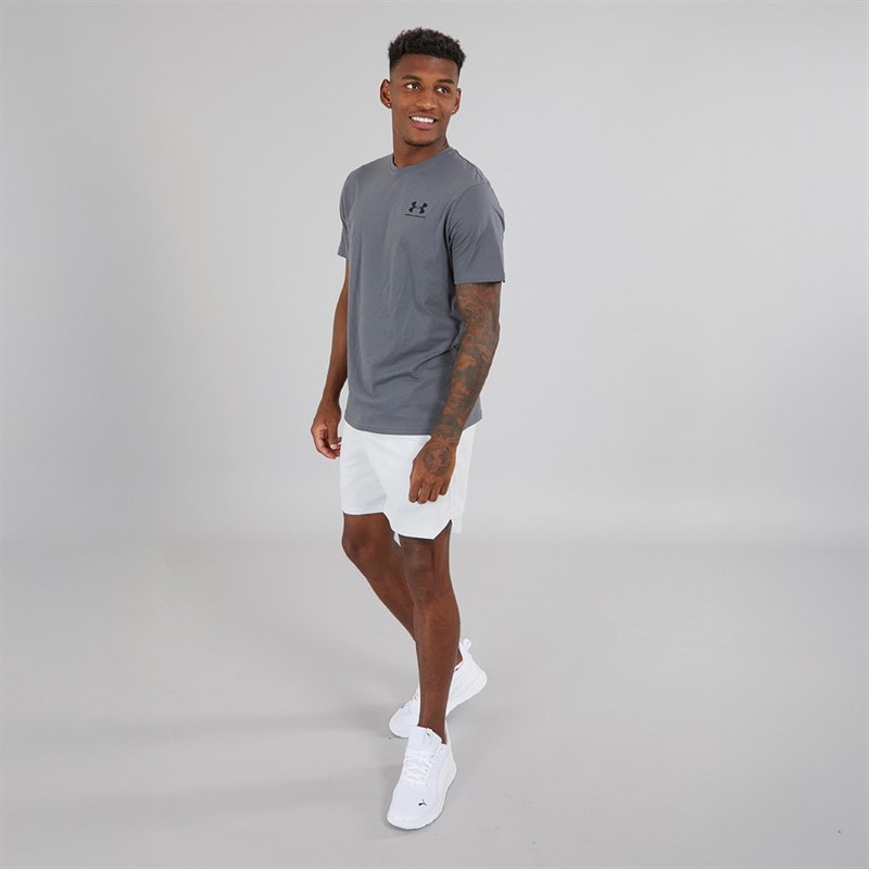 Under Armour Mens UA Sportstyle Left Chest Short Sleeve T-Shirt Castlerock/Black - Image 3
