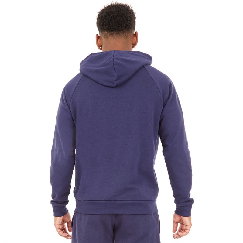 Under Armour Mens UA Rival Fleece Logo Hoodie Midnight Navy/White - Image 2