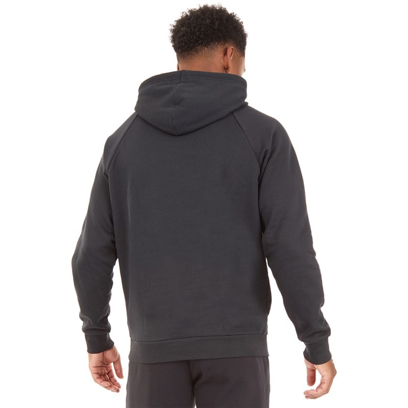 Under Armour Mens UA Rival Fleece Logo Hoodie Black/White - Image 2