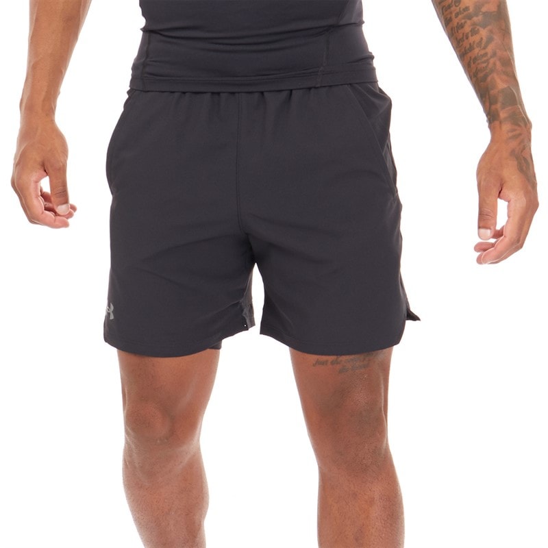 Under Armour Mens UA Vanish Woven 6 Inch Shorts Black/Pitch Grey - Image 1