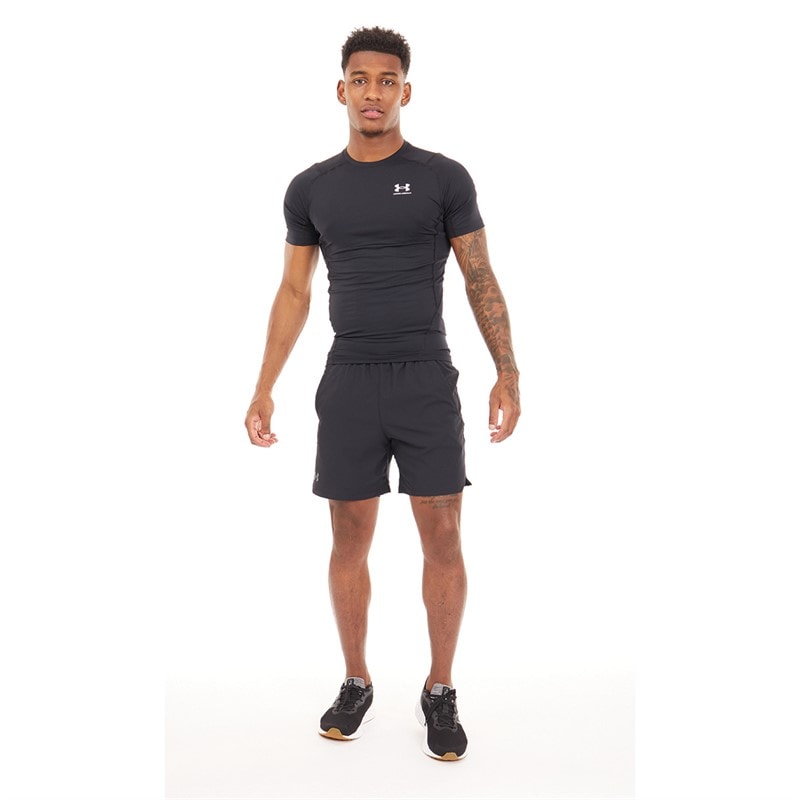 Under Armour Mens UA Vanish Woven 6 Inch Shorts Black/Pitch Grey - Image 4
