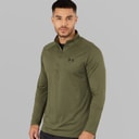 Under Armour Mens UA Tech 2.0 1/2 Zip Marine OD Green/Black