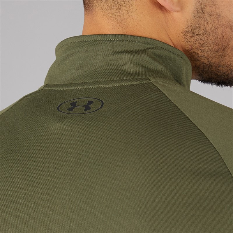 Under Armour Mens UA Tech 2.0 1/2 Zip Marine OD Green/Black - Image 5