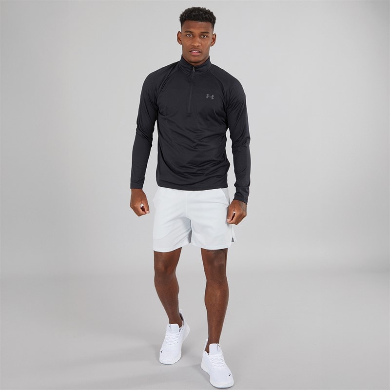 Under Armour Mens UA Tech 2.0 1/2 Zip Top Black/Charcoal - Image 3
