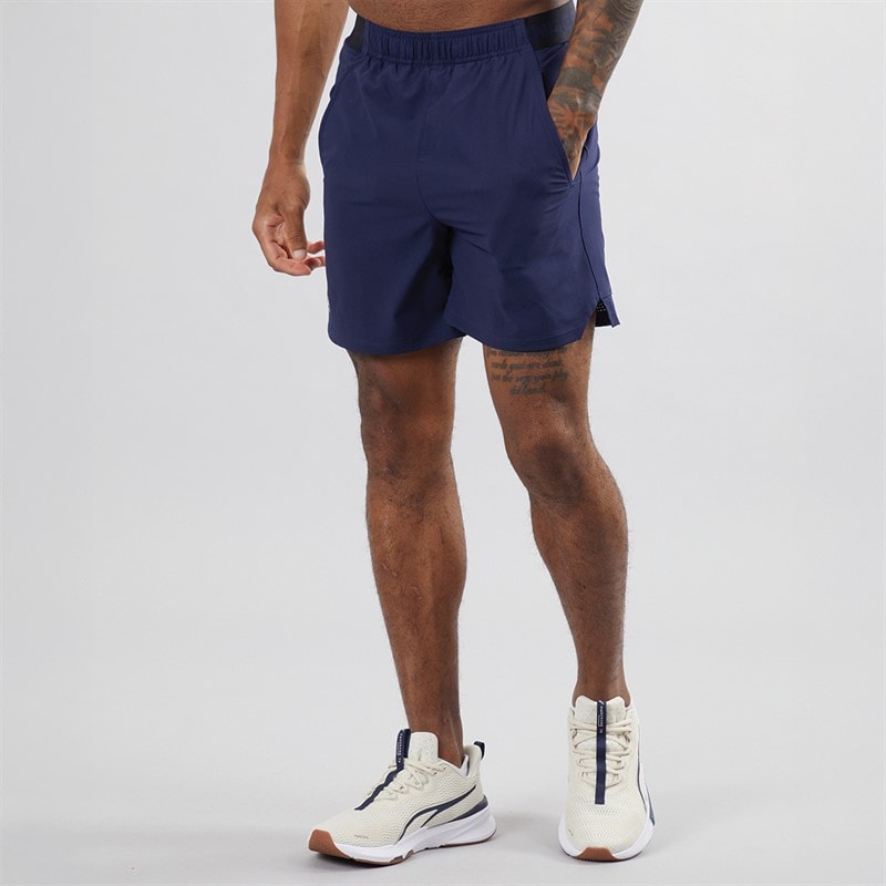 Under Armour Mens UA Vanish Woven 6 Inch Shorts Midnight Navy/Mod Grey - Image 2