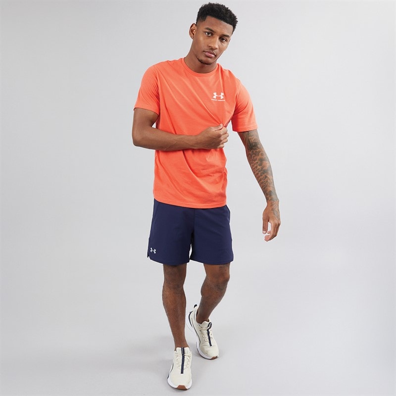 Under Armour Mens UA Vanish Woven 6 Inch Shorts Midnight Navy/Mod Grey - Image 4