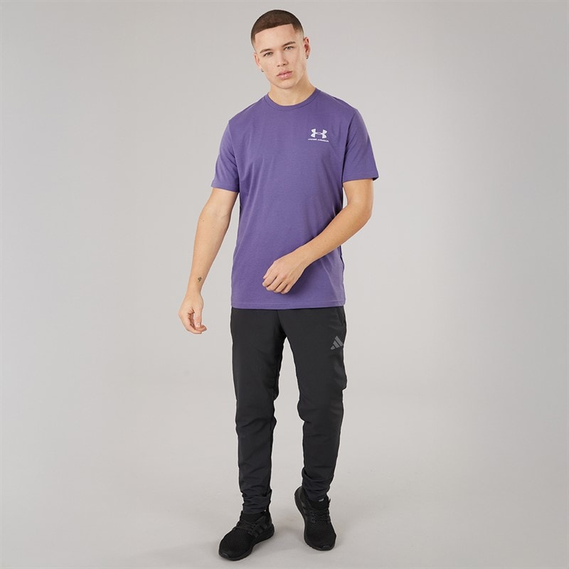 Under Armour Mens UA Sportstyle Left Chest Short Sleeve T-Shirt Purple Luxe/White - Image 4