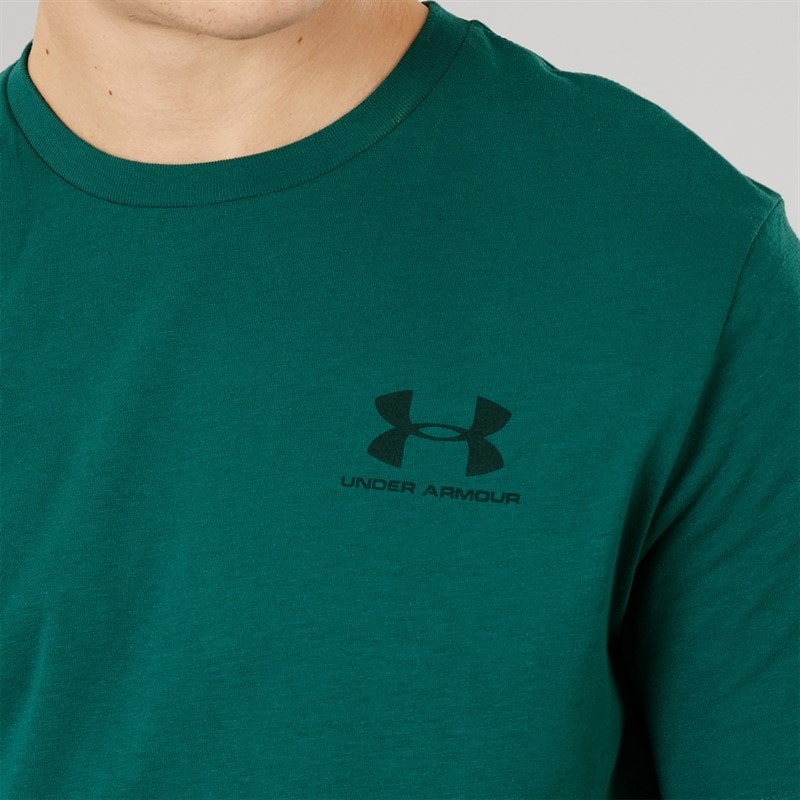 Under Armour Mens UA Sportstyle Left Chest Short Sleeve T-Shirt Rack Green/Arden Green - Image 3