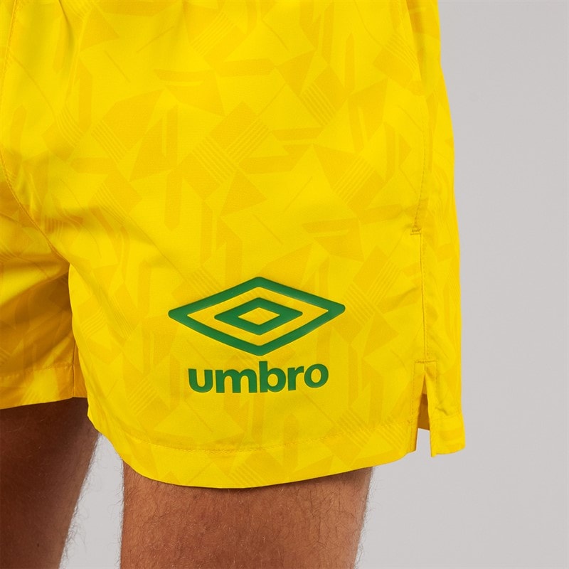 Umbro Mens Racer Swim Shorts Yellow/Green - Image 3