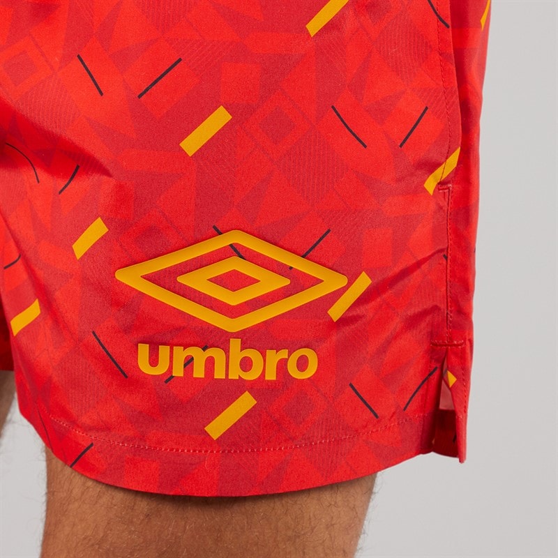 Umbro Mens Racer Swim Shorts Red/Orange/Navy - Image 3