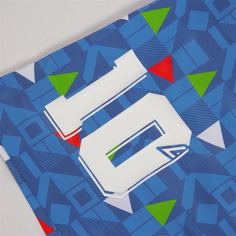 Umbro Mens Racer Swim Shorts Blue/Red/Green/White - Image 5