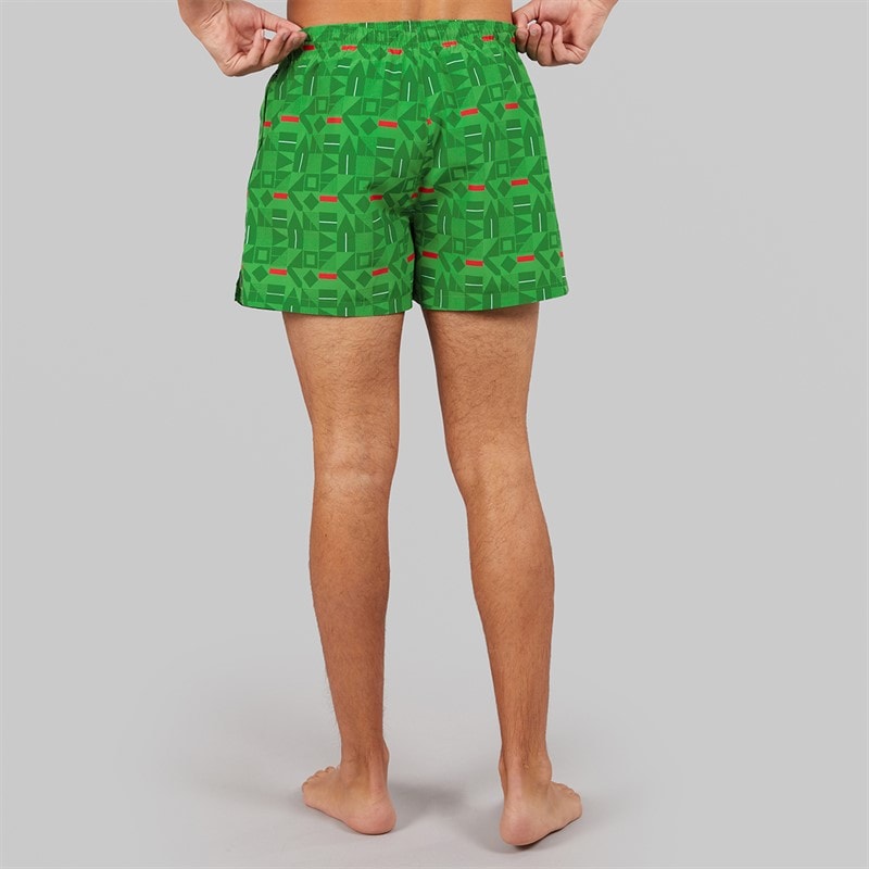 Umbro Mens Racer Swim Shorts Green/Red/White - Image 2