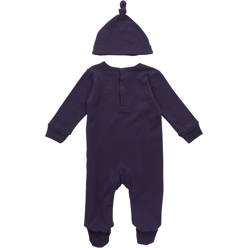 DKNY Jeans Baby Boys Outfit With Knotted Hat Set Navy - Image 2