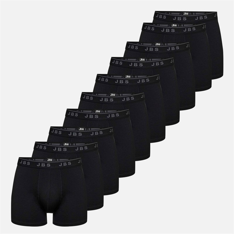 JBS Mens Ten Pack Bamboo Boxers Black - Image 1