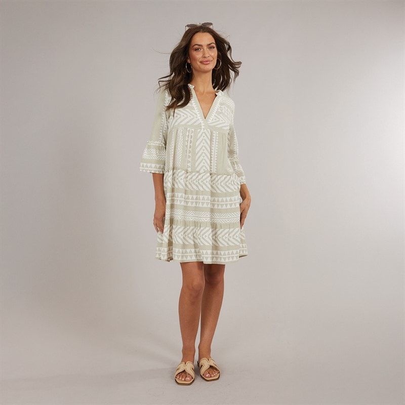 Vero Moda Womens Dicthe Tunic Silver Lining Ibiza Snow White - Image 4