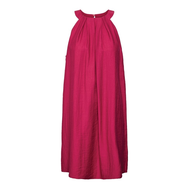 Vero Moda Womens Evalina Halterneck Mini Dress Sangria - Image 1