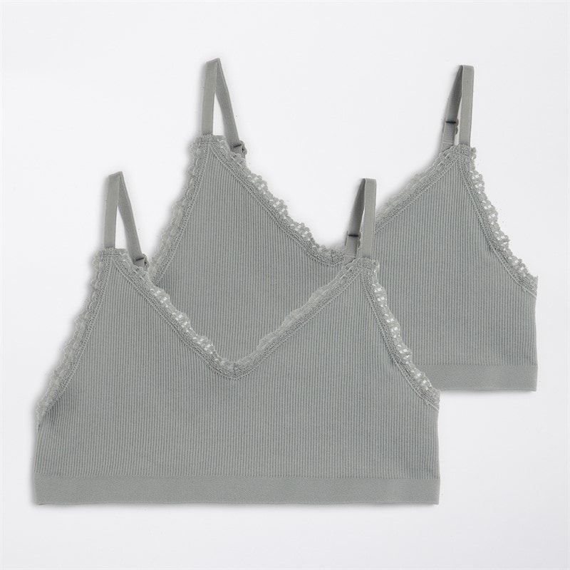 Vero Moda Girls Flora Two Pack Bras Griffin B-12 2Xgriffin - Image 1