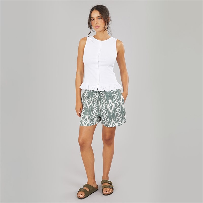 Vero Moda Womens Milo Paperbag Shorts Laurel Wreath - Image 3