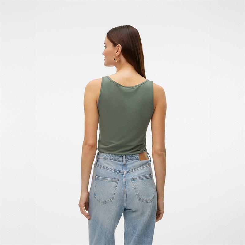 Vero Moda Womens Lulu Long Tank Top Laurel Wreath - Image 2