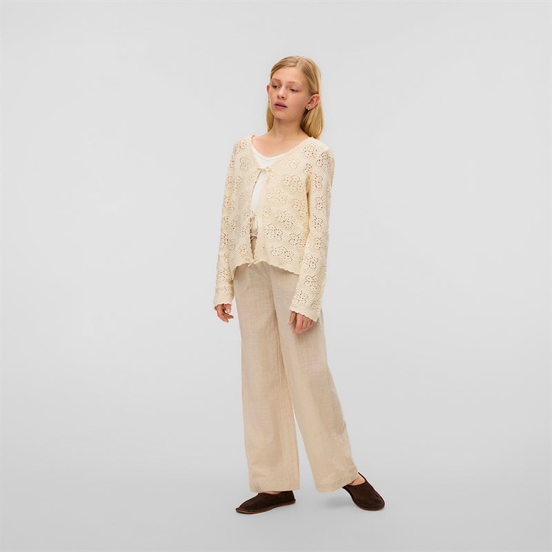 Vero Moda Girls Ava Tie String Cardigan Birch - Image 3