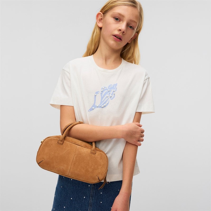 Vero Moda Girls Palma Mette T-Shirt Snow White - Image 1