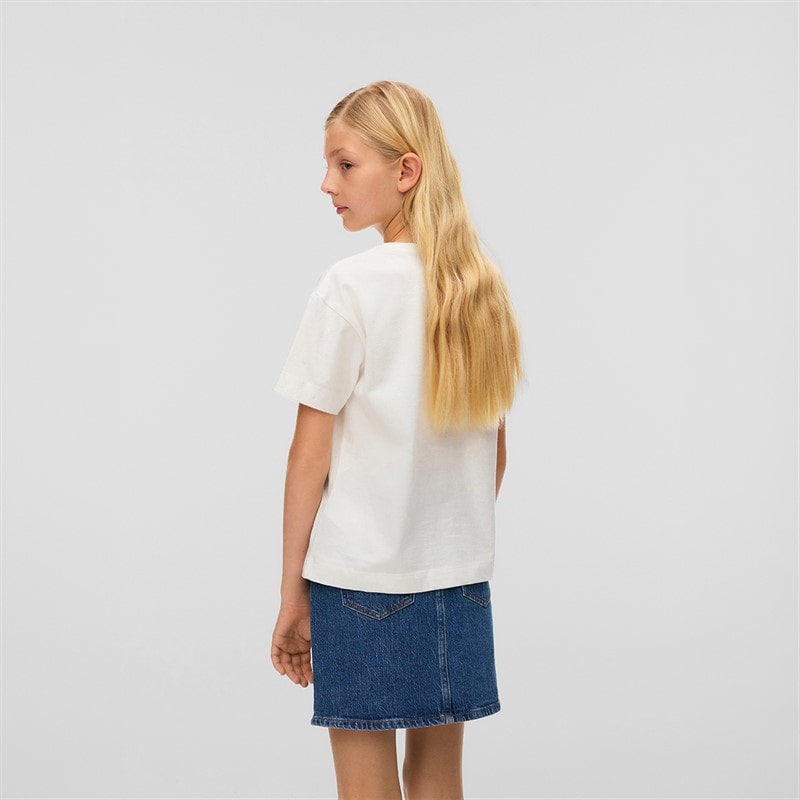 Vero Moda Girls Palma Mette T-Shirt Snow White - Image 2