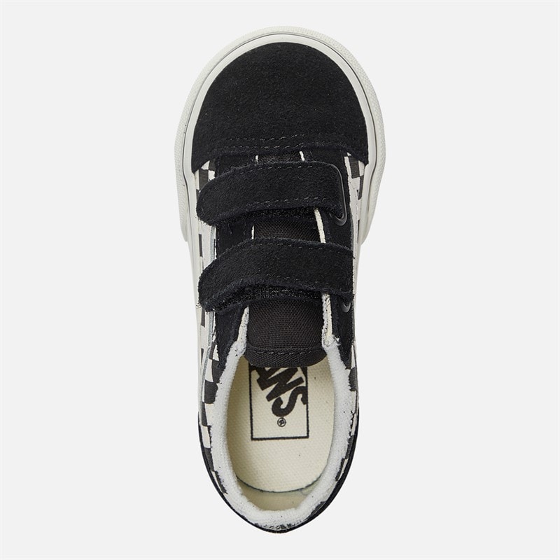 Vans Infant Old Skool Velcro Trainers Black - Image 4