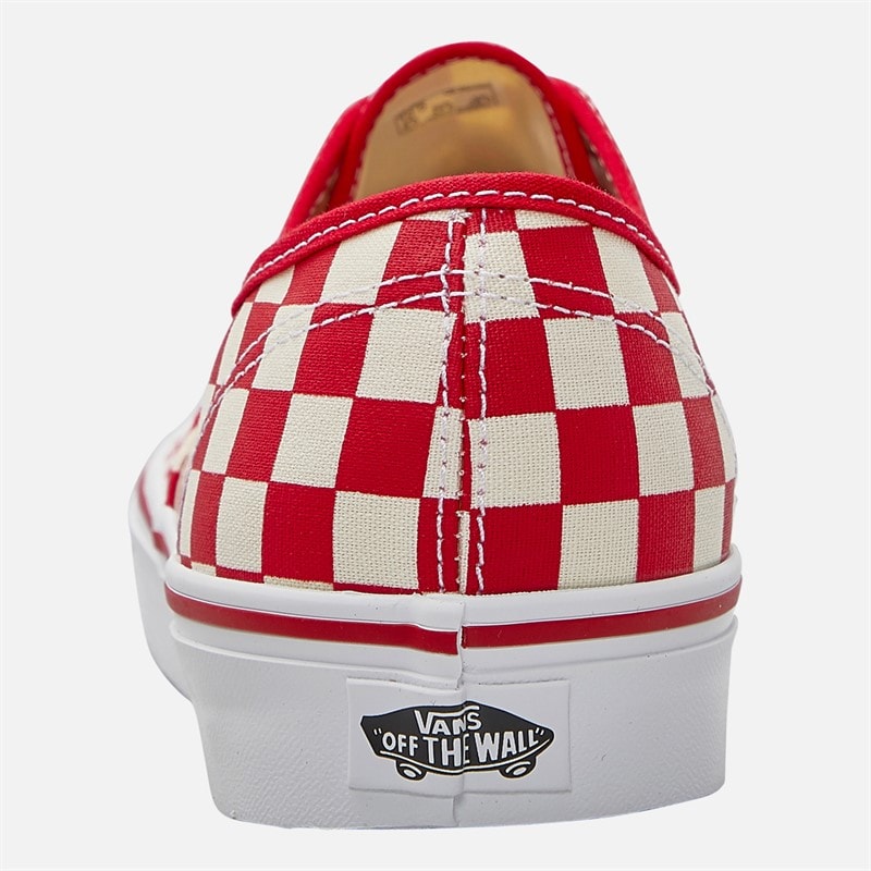 Vans Authentic Checkerboard Trainers Racing Red/White - Image 3
